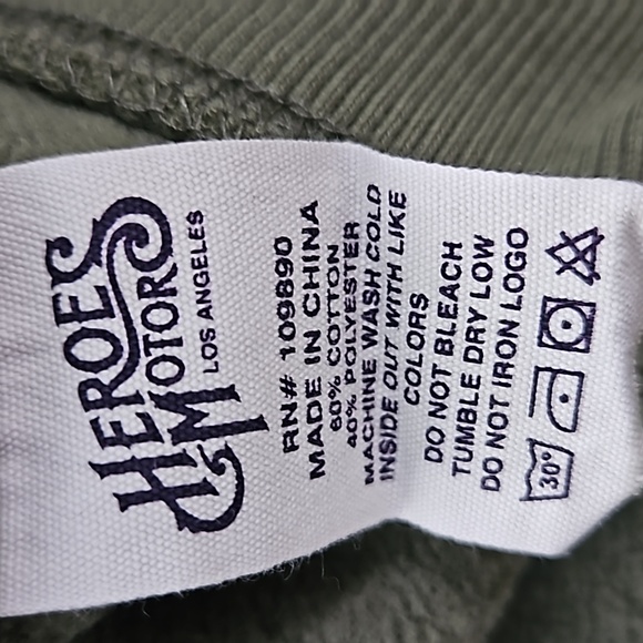 Heroes Motors Motorcycle Sweatshirt. Size Med. Unisex - Picture 10 of 11
